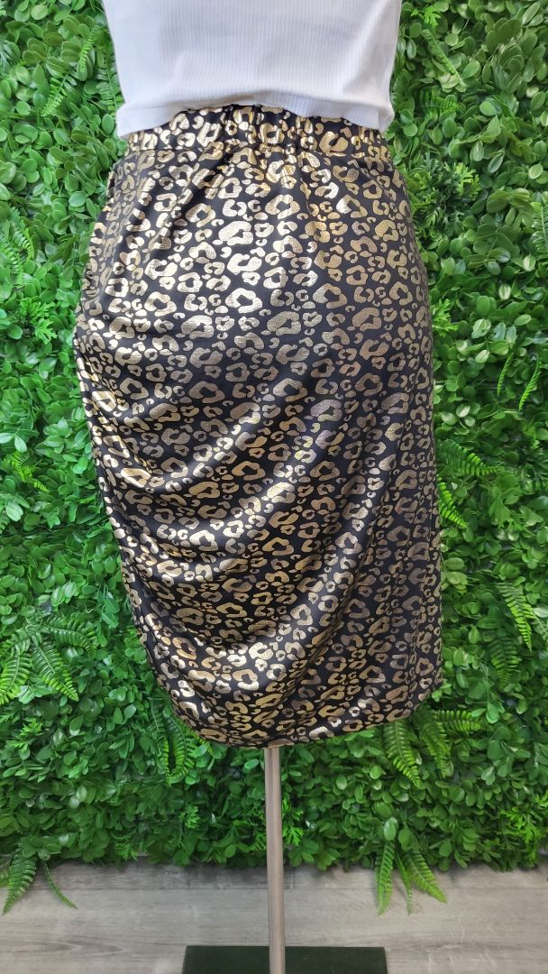 Augustine Black/Gold Metallic Meow Meow Skirt (14)