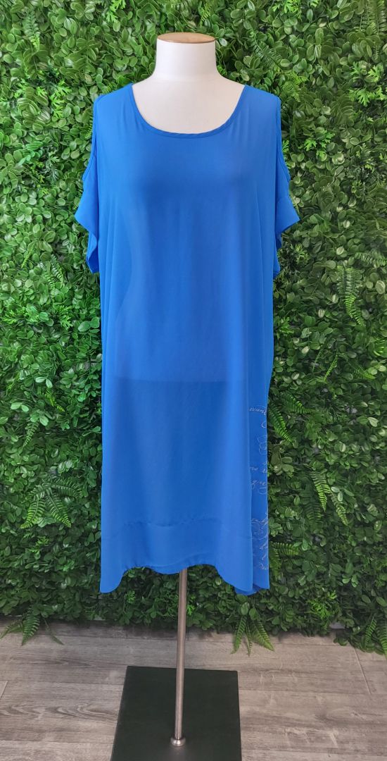 Jellicoe Blue Cold Shoulder Dress (16)