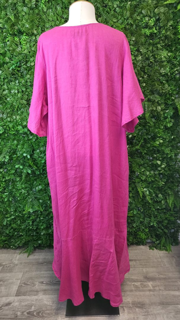 Eb & Ive Pink Fluted Dress (14-16)