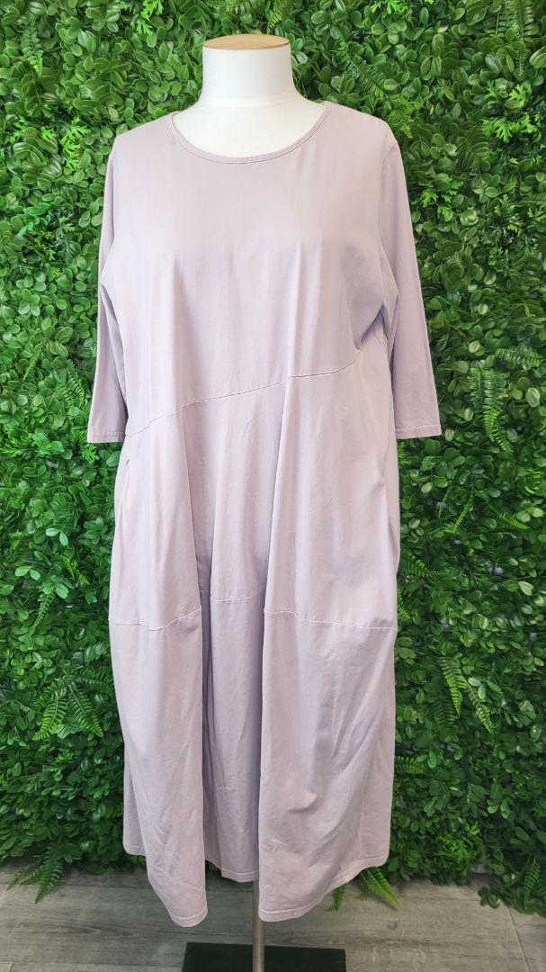 Tirelli Mauve/Grey Diagonal Seam Dress (16)