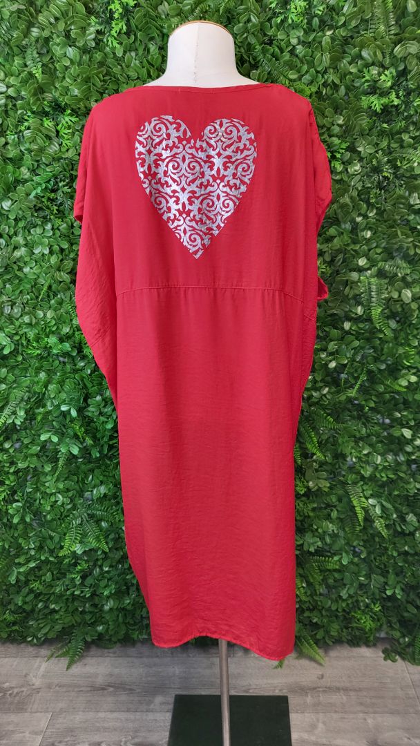 Jellicoe Red Layering Tunic Top (16)