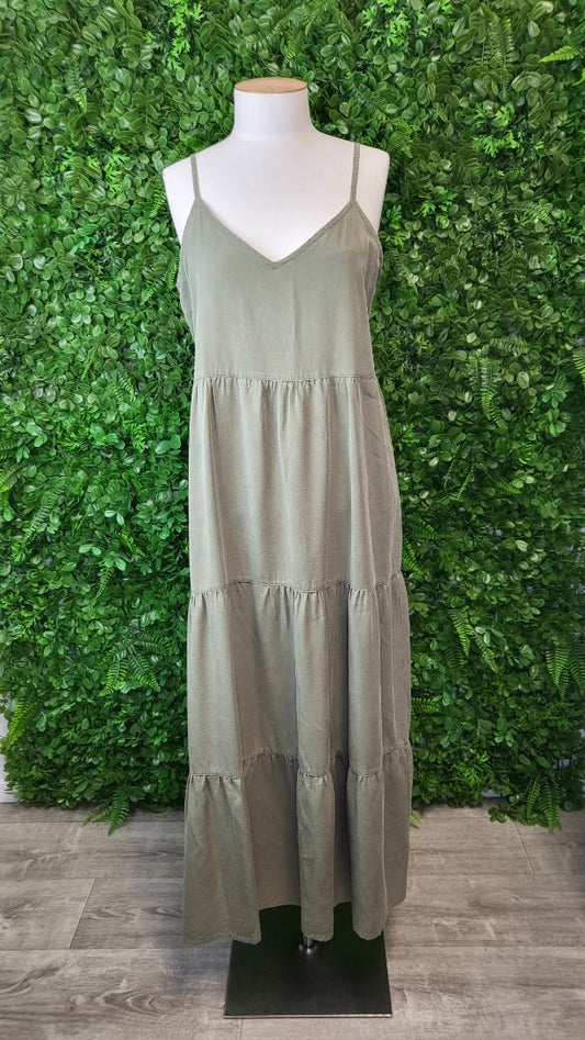 Foxwood Khaki Tiered Sundress (10)