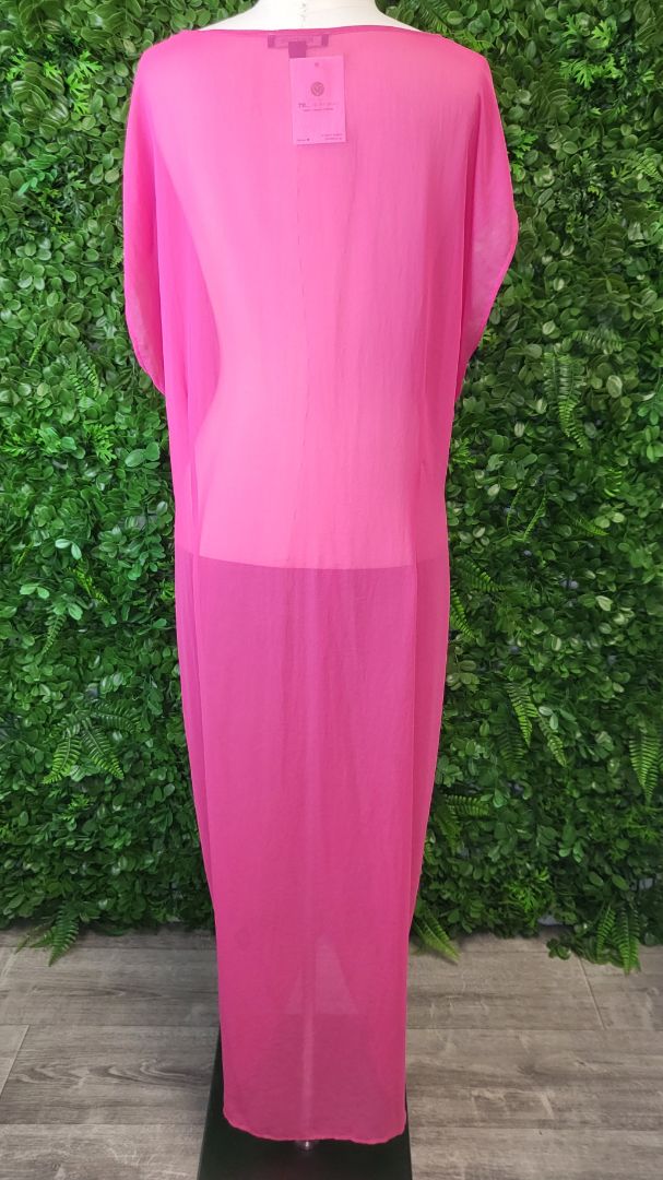 Repertoire Pink Sheer Shift Dress (16)