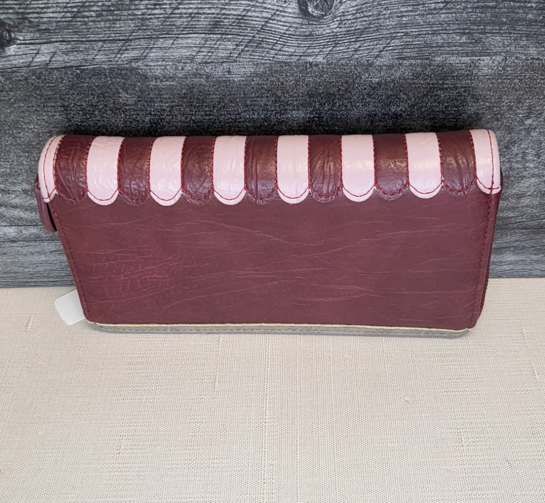 Vendula London Burgundy Vintage Shop Wallet (10cm (H) x 16cm (W) x 3.5cm (D))