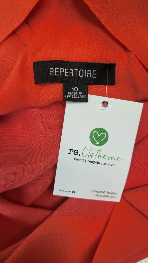 Repertoire Orange Cascading Dress (10)