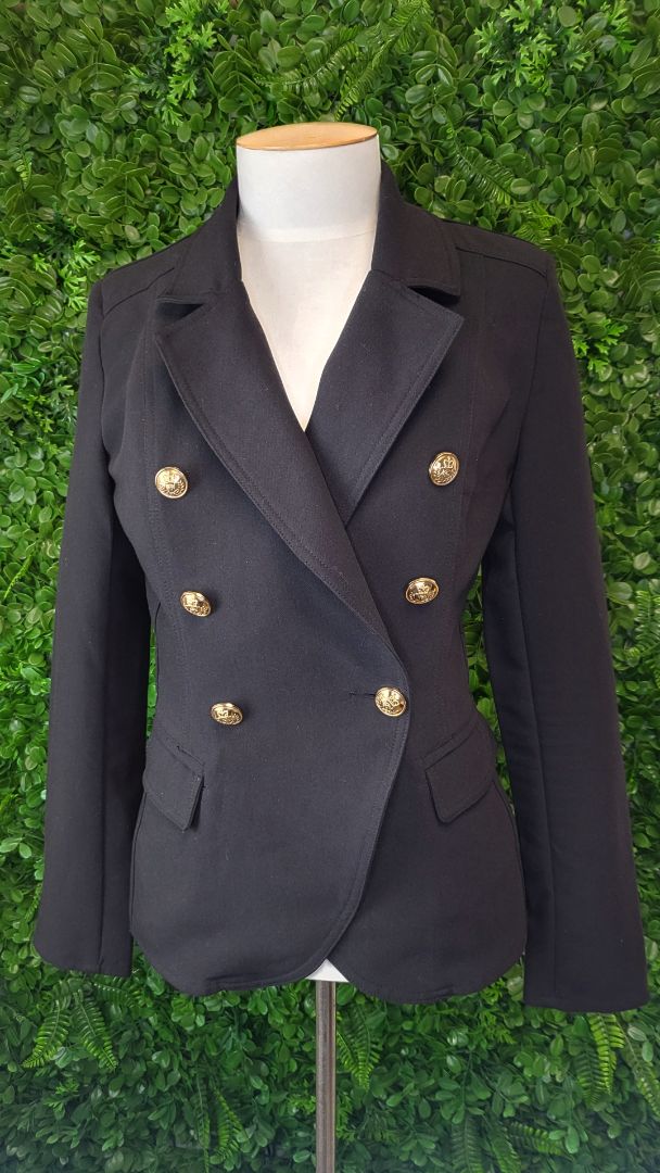 Leoni Black Military Blazer (8)