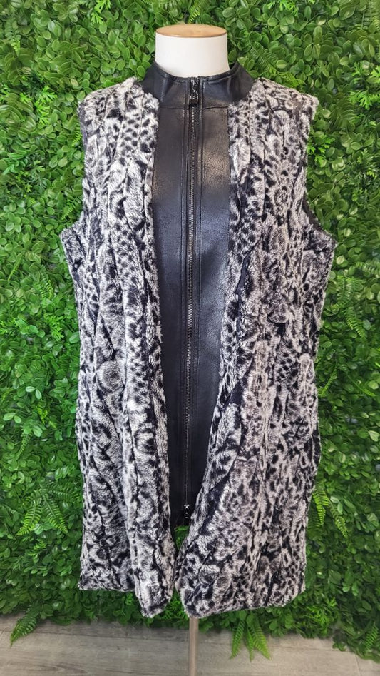 TS Multi Check Faux Fur Vest (16-18)