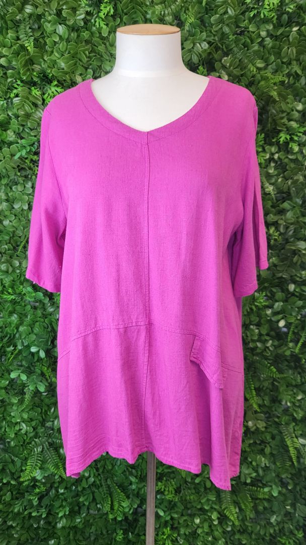 Ruby Rain Pink Drape Top (14)