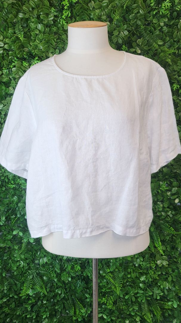 Unknown White Linen Top (12)