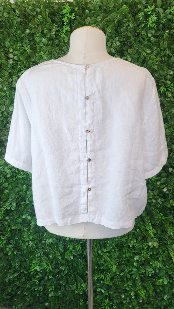 Unknown White Linen Top (12)