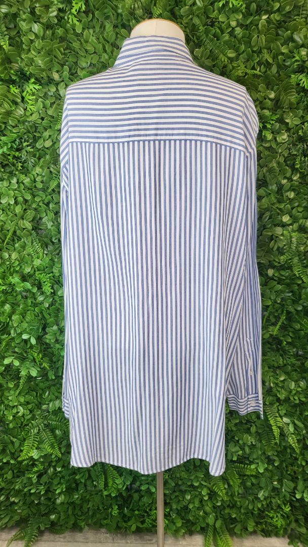 Abercrombie & Fitch Blue/White Stripe  Shirt (18)