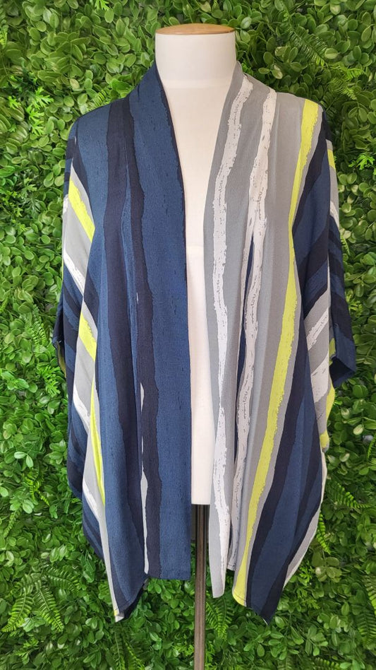 Foil Striped Kimono Cardi (18)