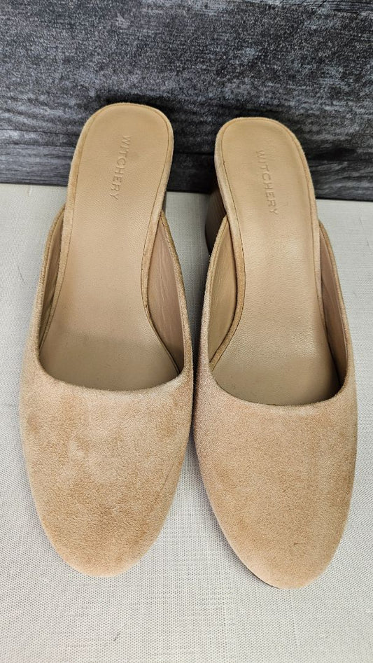 Witchery Nude Suede Mule (40)