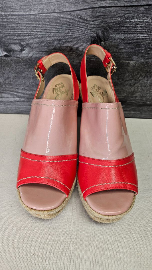 Hey Monday Augustine Blush/Red Amara Wedge Heel (40)