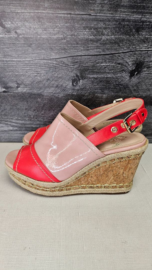 Hey Monday Augustine Blush/Red Amara Wedge Heel (40)