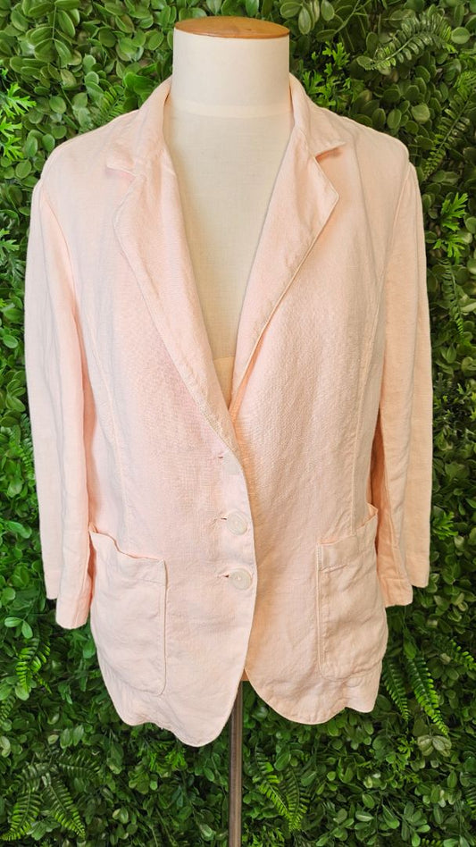 Puro Lino Pink Linen Blazer (10)