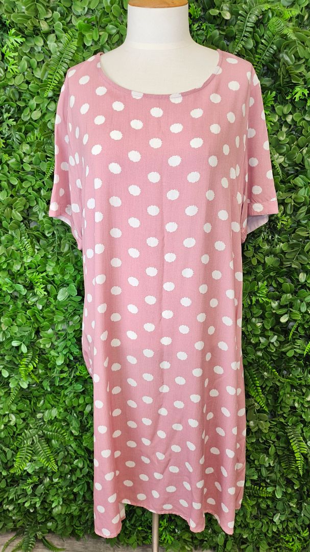 Vassalli Pink Spotty Dress BNWT (16)