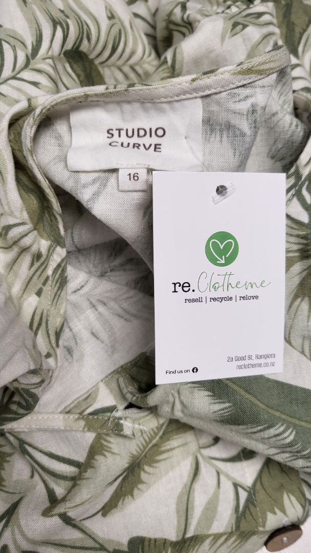 Studio Curve Print Palm Dress (16)