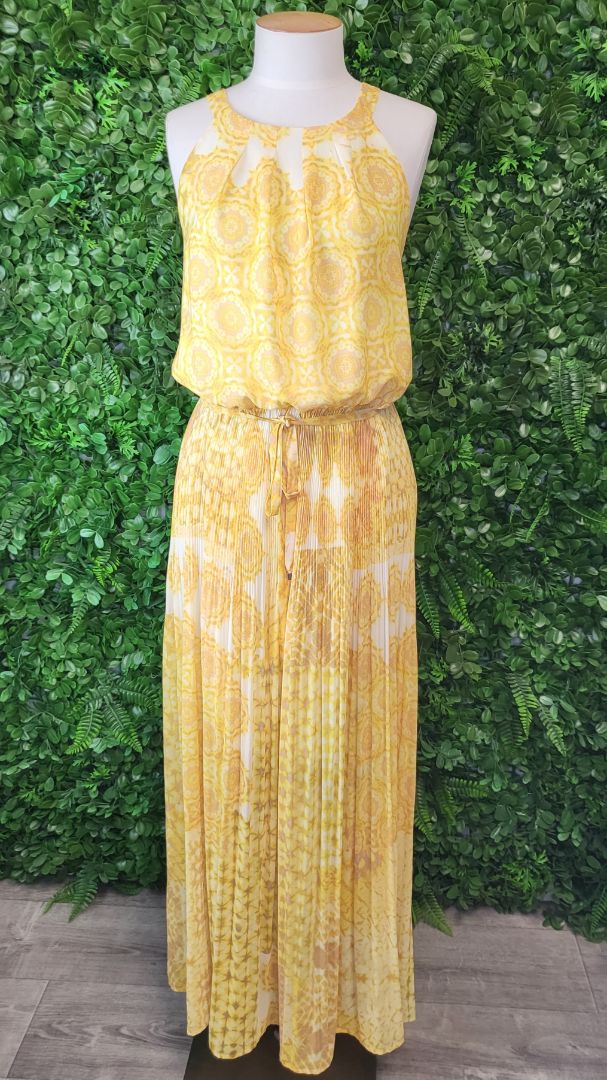 Harlow Yellow  Pleat Dress (20)