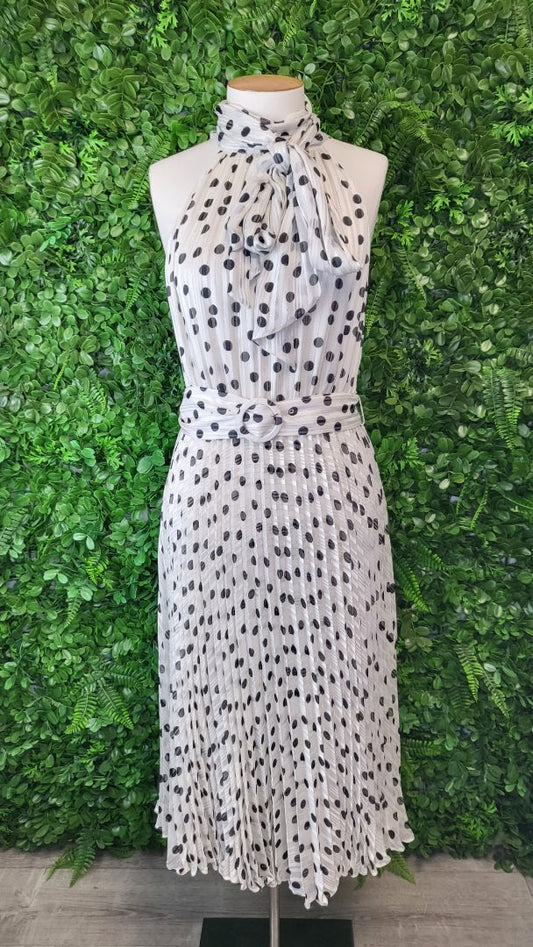 Witchery White/Black Polka Dot Dress (10)