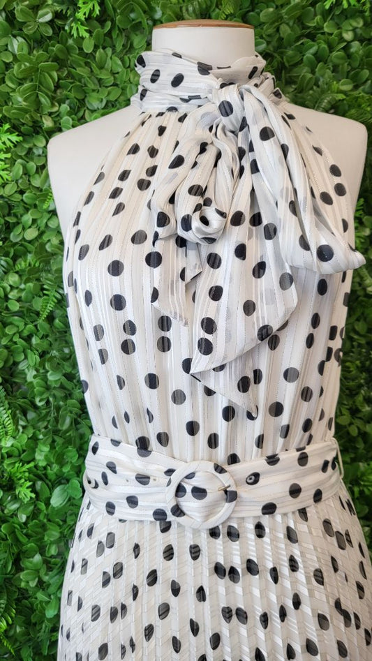 Witchery White/Black Polka Dot Dress (10)