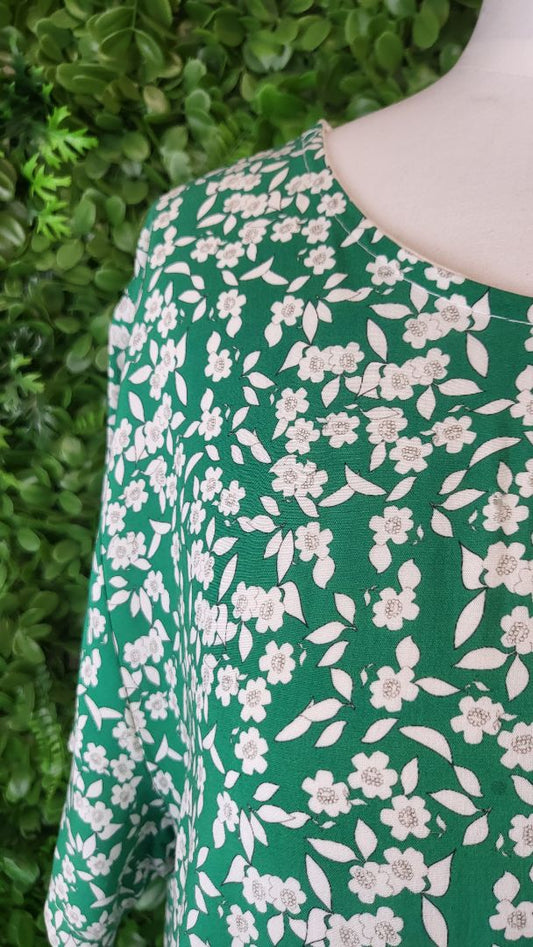 Momento Green Floral Dress (16)