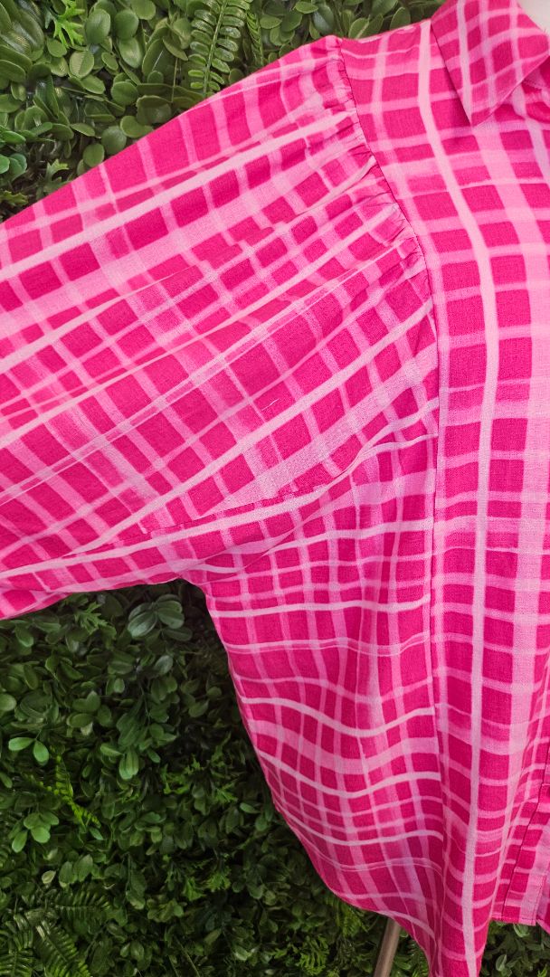 Decjuba Pink Check Blouse (16)