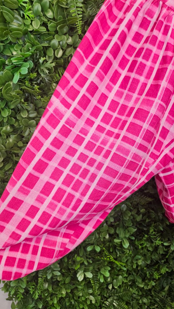 Decjuba Pink Check Blouse (16)