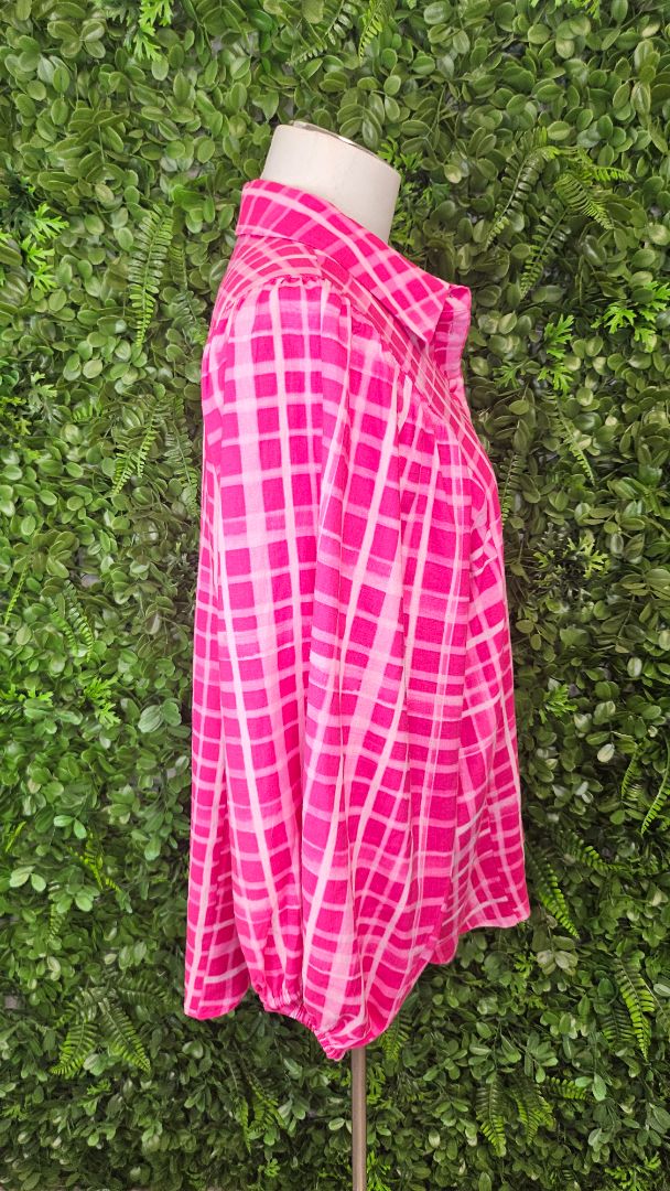 Decjuba Pink Check Blouse (16)