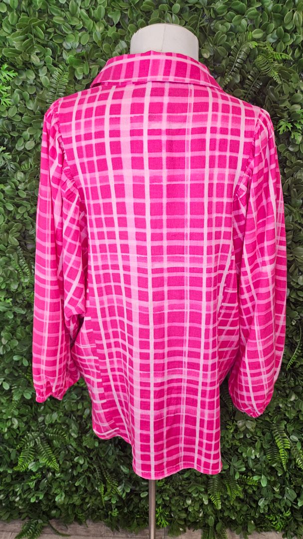 Decjuba Pink Check Blouse (16)