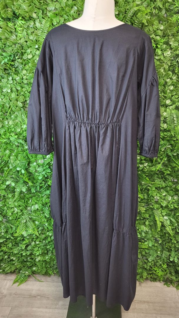 Moochi Black Gather Dress (8-10)