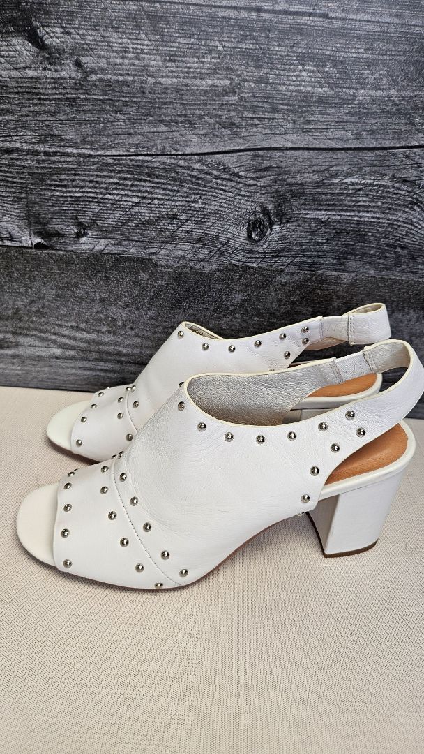 Tamara London White Stud Slingback Heel (40)