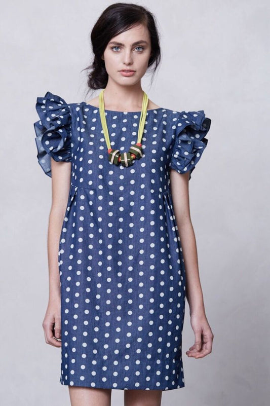 Karen Walker Blue Dolly Chambray Dress (10)