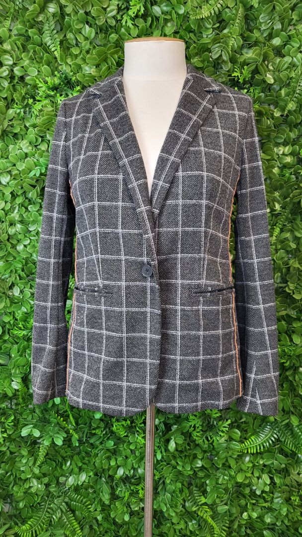 Banana Republic Grey Check Blazer (8)