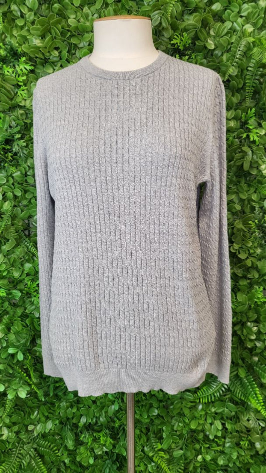 Massimmo Dutti Grey Mini Cable Knit (12)