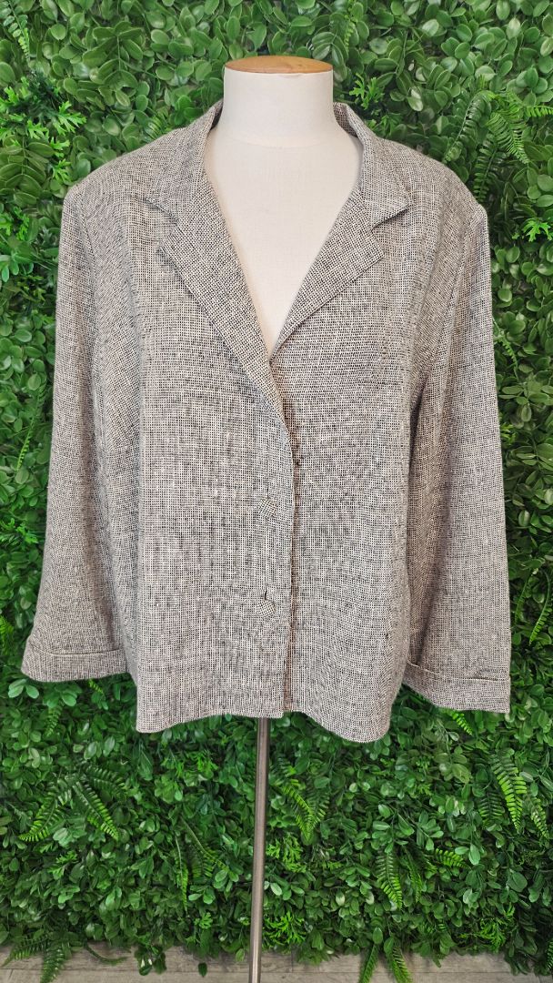 Bidwear Neutral Linen Textured Blazer (18)