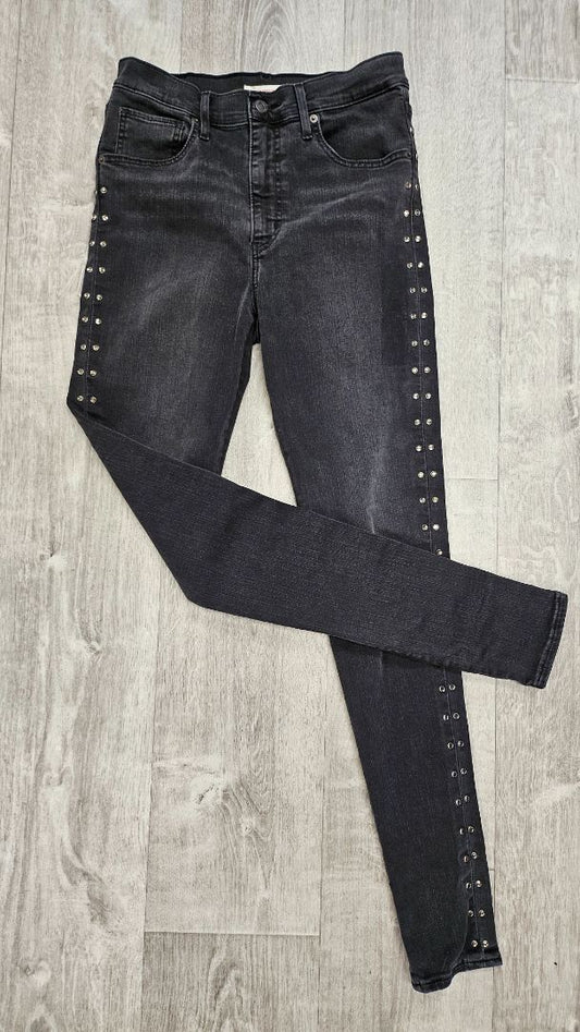 Levi Washed Black Mile High Super Skinny Jean (10)