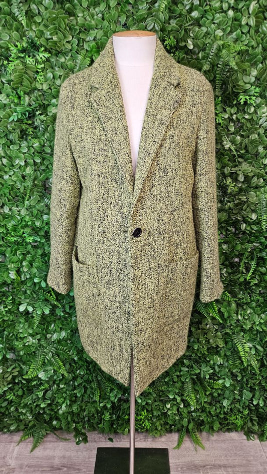 Maison Scotch Green Wool Blend Coat 10/12