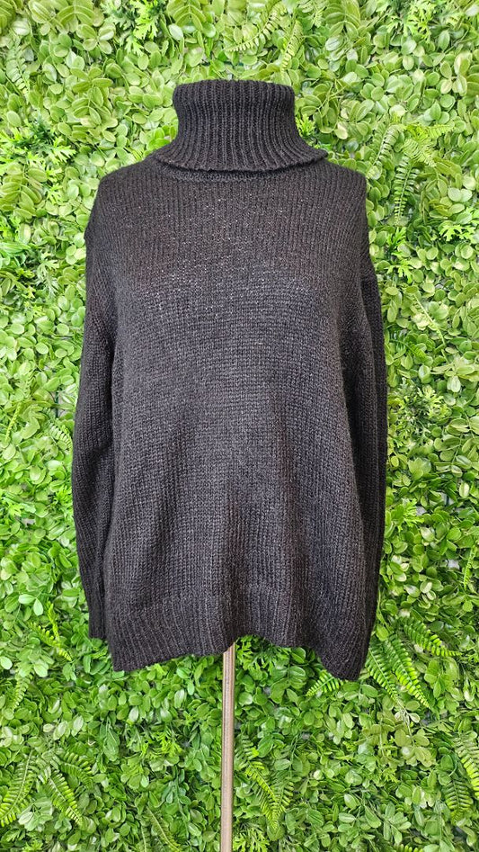 Stella & Gemma Black Rolled Neck Knit BNWT (12)