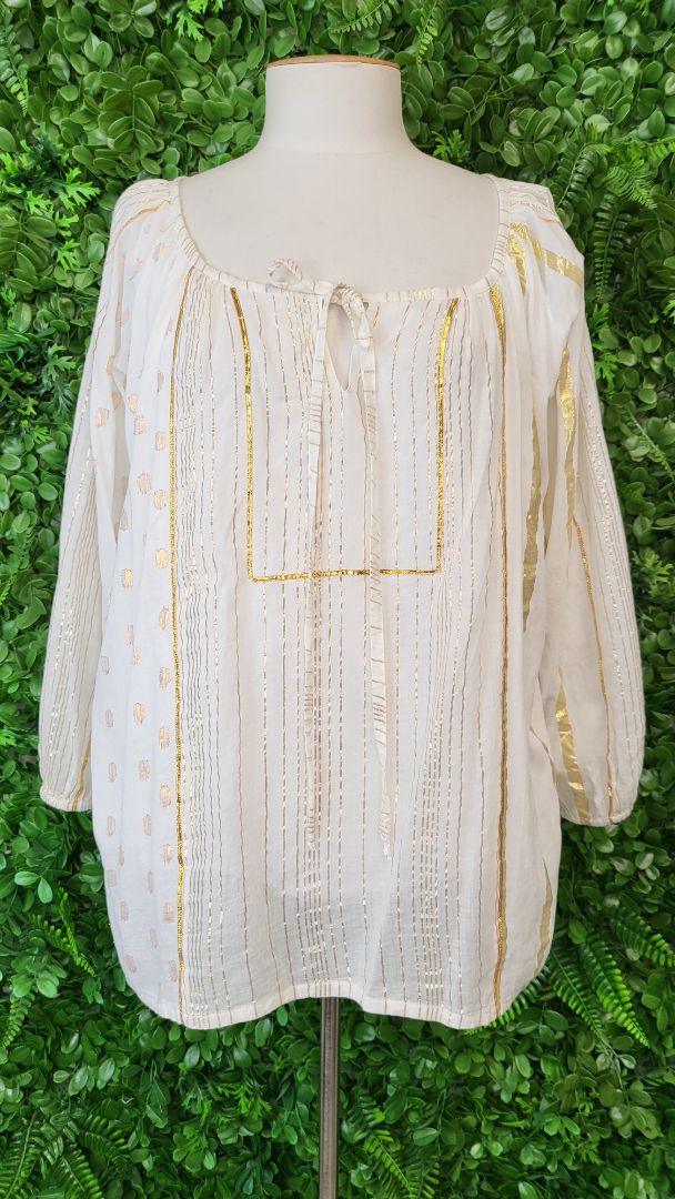 Caju Cream/Gold Resort Top (14)