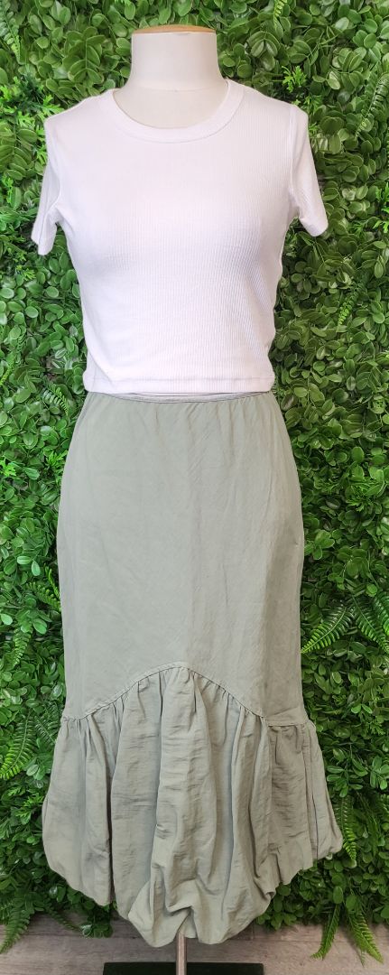 Annah S Sage Gathered Hem Skirt (10)
