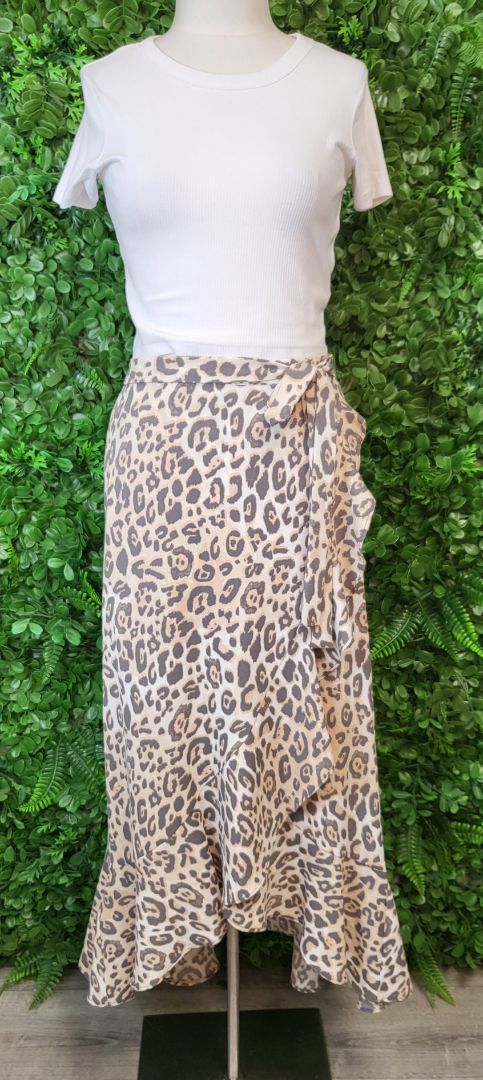 Decjuba Animal Print Frill Wrap Skirt (10)