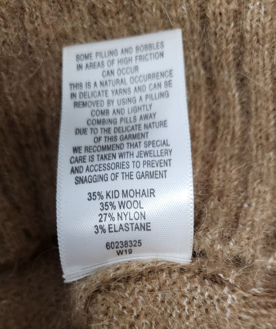 Witchery Caramel Cowl Neck Knit (14-16)