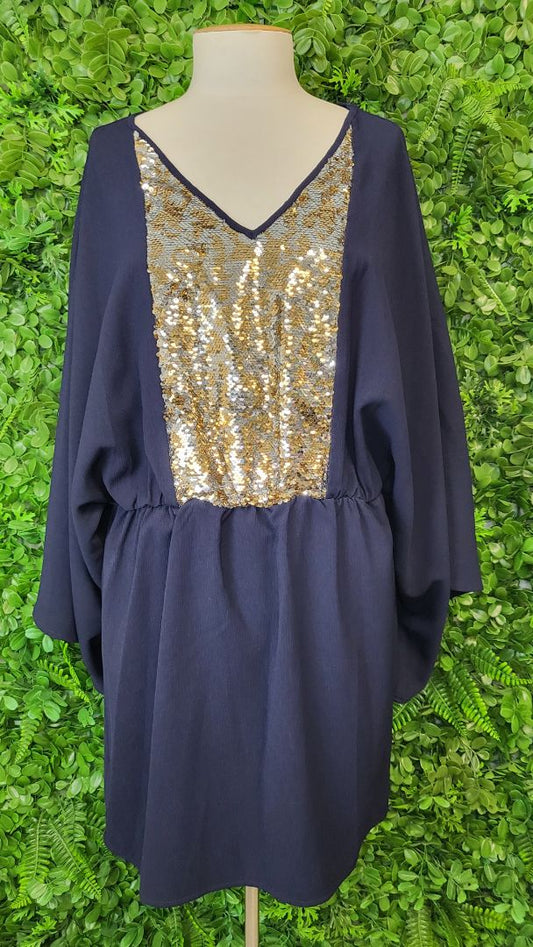 Augustine Navy Batwing Mini DRess (12)