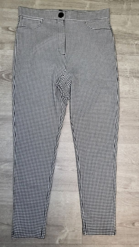 Zara Black/White Check Ponti Pants (14)