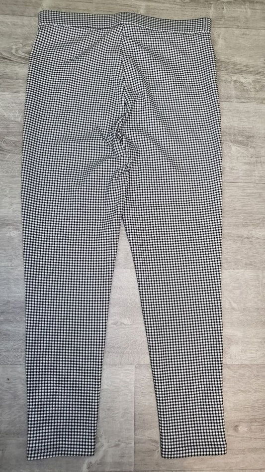 Zara Black/White Check Ponti Pants (14)