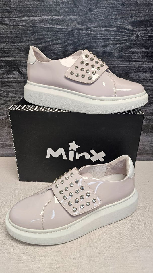 Minx Orchid Patent Zena Stud Sneaker BNWT (41)