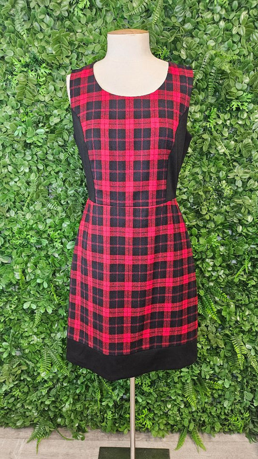 Stella Red/Black Pinafore Dress (10)