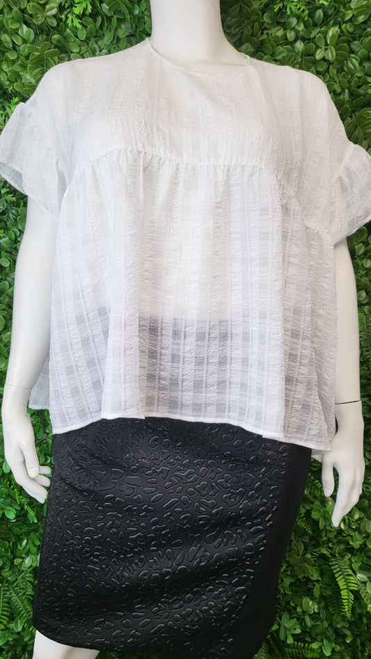 Decjuba White Babydoll Top (14-18)