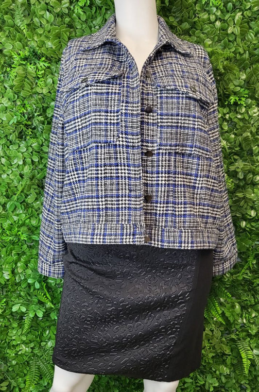 Coco&Belle Houndstooth Textile Bomber Jacket (18-20)